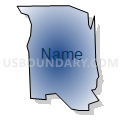 Census Tract 1004, Santa Cruz County, California (Radial Fill with Shadow)