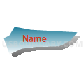 Census Tract 1002, Santa Cruz County, California (Blue Gradient Fill with Shadow)