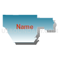 Census Tract 9749, Conejos County, Colorado (Blue Gradient Fill with Shadow)