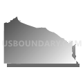 Census Tract 3, Las Animas County, Colorado (Gray Gradient Fill with Shadow)