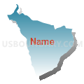 Census Tract 5, Las Animas County, Colorado (Blue Gradient Fill with Shadow)