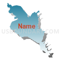 Census Tract 9711, La Plata County, Colorado (Blue Gradient Fill with Shadow)