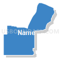 Census Tract 9612.09, Elbert County, Colorado (Solid Fill with Shadow)