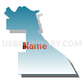 Census Tract 9651, Delta County, Colorado (Blue Gradient Fill with Shadow)