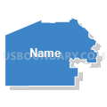 Census Tract 9648, Delta County, Colorado (Solid Fill with Shadow)