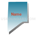Census Tract 17, Pueblo County, Colorado (Blue Gradient Fill with Shadow)