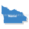 Census Tract 9767, Rio Grande County, Colorado (Solid Fill with Shadow)