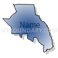Census Tract 104, Santa Rosa County, Florida (Radial Fill with Shadow)