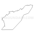 Census Tract 9602, Jeff Davis County, Georgia (Light Gray Border)