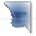Census Tract 9701, Boundary County, Idaho (Radial Fill with Shadow)