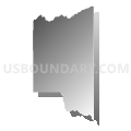Census Tract 9601, Teton County, Idaho (Gray Gradient Fill with Shadow)