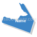 Census Tract 9400, Idaho County, Idaho (Solid Fill with Shadow)
