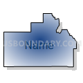 Census Tract 9601, Oneida County, Idaho (Radial Fill with Shadow)
