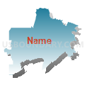 Census Tract 18, Kootenai County, Idaho (Blue Gradient Fill with Shadow)