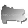 Census Tract 9624, Kosciusko County, Indiana (Gray Gradient Fill with Shadow)