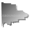 Census Tract 9612, Kosciusko County, Indiana (Gray Gradient Fill with Shadow)