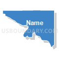 Census Tract 9501, Van Buren County, Iowa (Solid Fill with Shadow)