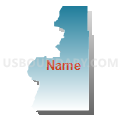 Census Tract 9504, Winneshiek County, Iowa (Blue Gradient Fill with Shadow)