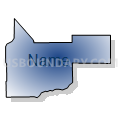 Census Tract 9606, Acadia Parish, Louisiana (Radial Fill with Shadow)