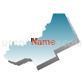 Census Tract 9609, Acadia Parish, Louisiana (Blue Gradient Fill with Shadow)