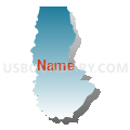Census Tract 9503, Washington Parish, Louisiana (Blue Gradient Fill with Shadow)