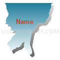 Census Tract 9502, Washington Parish, Louisiana (Blue Gradient Fill with Shadow)