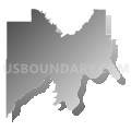 Census Tract 1, Catahoula Parish, Louisiana (Gray Gradient Fill with Shadow)