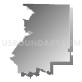 Census Tract 9501, Claiborne Parish, Louisiana (Gray Gradient Fill with Shadow)