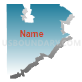 Census Tract 9502, Claiborne Parish, Louisiana (Blue Gradient Fill with Shadow)