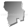 Census Tract 36, Calcasieu Parish, Louisiana (Gray Gradient Fill with Shadow)