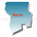Census Tract 36, Calcasieu Parish, Louisiana (Blue Gradient Fill with Shadow)