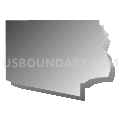 Census Tract 6, Calcasieu Parish, Louisiana (Gray Gradient Fill with Shadow)