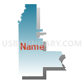 Census Tract 20, Calcasieu Parish, Louisiana (Blue Gradient Fill with Shadow)
