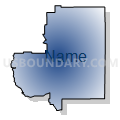 Census Tract 9601, Beauregard Parish, Louisiana (Radial Fill with Shadow)
