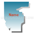 Census Tract 9605, Beauregard Parish, Louisiana (Blue Gradient Fill with Shadow)