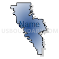 Census Tract 1, Caldwell Parish, Louisiana (Radial Fill with Shadow)