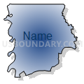 Census Tract 112, Bossier Parish, Louisiana (Radial Fill with Shadow)