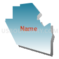 Census Tract 238, Caddo Parish, Louisiana (Blue Gradient Fill with Shadow)