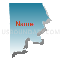 Census Tract 9702, Jackson Parish, Louisiana (Blue Gradient Fill with Shadow)