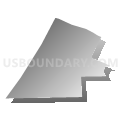 Census Tract 207.02, Lafourche Parish, Louisiana (Gray Gradient Fill with Shadow)