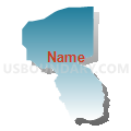 Census Tract 9506, De Soto Parish, Louisiana (Blue Gradient Fill with Shadow)