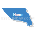 Census Tract 9601, St. Landry Parish, Louisiana (Solid Fill with Shadow)