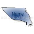 Census Tract 9601, St. Landry Parish, Louisiana (Radial Fill with Shadow)