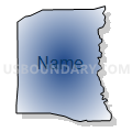 Census Tract 9536, Tangipahoa Parish, Louisiana (Radial Fill with Shadow)