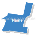 Census Tract 9613, St. Landry Parish, Louisiana (Solid Fill with Shadow)