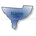 Census Tract 276.01, Jefferson Parish, Louisiana (Radial Fill with Shadow)