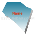 Census Tract 409, St. Tammany Parish, Louisiana (Blue Gradient Fill with Shadow)