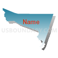 Census Tract 411.03, St. Tammany Parish, Louisiana (Blue Gradient Fill with Shadow)