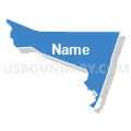 Census Tract 411.03, St. Tammany Parish, Louisiana (Solid Fill with Shadow)