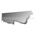 Census Tract 206, Jefferson Parish, Louisiana (Gray Gradient Fill with Shadow)